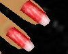 red manicure nails