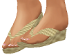 ~NT~Flat Sandals Gold Cu