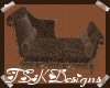 TSK-Brown Velvet Chaise