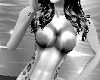 silvery furry F suit F