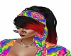 hippie blk red ombre