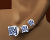 3 Blue Diamond Earings