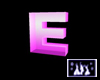 Pink letter E