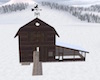 Winter Cabin Big Barn