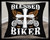 Blessed Biker Pillow