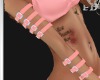 Pink Leather Arm Straps