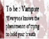 To be: Vampire