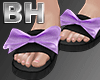 Violet Bow Flip flops