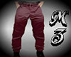 MZ/ Wine Leather Pants