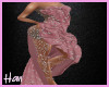 Ruffle Glitter Gown Pink