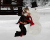 Snowman Posing kiss