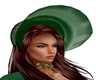 Victorian green hat