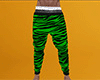 Green Tiger Stripe PJ Pants (M)