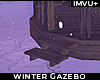 ! winter gazebo firepit