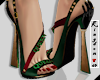Green Red Copper heel