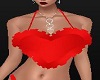 RED Hearted Halter Top