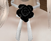 White-Black rose choker