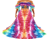 Rainbow Bridal Gown