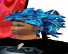 Blue animated rave hair