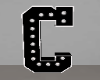 Black Letter C Sign