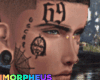 6 x 9 Face Tatto