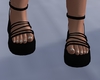 [S] Blk Platform Sandals