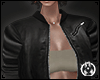 Crop Leather Bomber