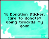 {L} Donation Sticker