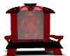black & red small throne