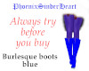 Burlesque boots blue