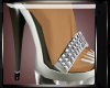 {M} Silver diamond heels
