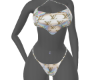 WHITE+GOLD LV SWIM SUIT