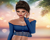 Blue Sweater Crop