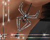 Black Orange Spider Earr