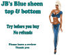 JB's Blue sheen top&botm