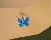 LL-Blue bfly Belly ring