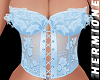 Blue butterfly corset