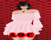 ♕Lace Pink Dress