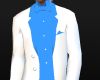 WHITE TUX/BLUESHIRT