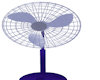 ! LT BLUE N PUR ANI FAN