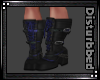 !GothRose Boots-Blk&Blue