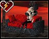 red/blk kissing couch
