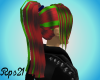 Red and Green High Pony