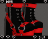 ♚Black Red Boots♚
