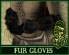 Fur Gloves Black