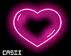 e Heart Neon Pink