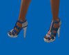 Silver blue heels