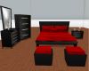 Red and Black Bed