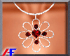 AF. Ruby Flower Necklace