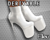E* white boots